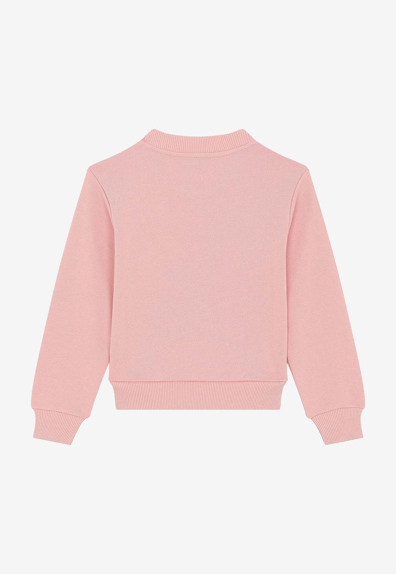 Dolce 
Gabbana Kids Girls Logo Plate Sweatshirt L5JWAR G7M4V F0662 Pink