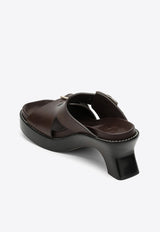 Loewe Ease 70 Oversized Buckle Sandals Brown L814465X83LE/O_LOEW-6015