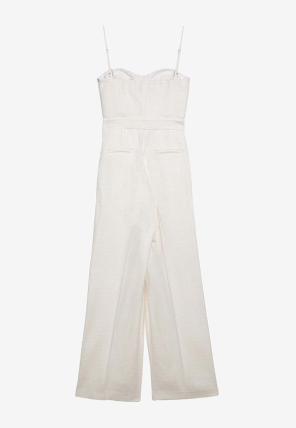 Margaux Lonnberg Lauren Wool-Blend Jumpsuit  White LAURENWO/O_LON-WHT