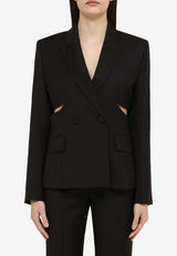 Margaux Lonnberg Lehman Double-Breasted Wool Blazer Blue LEHMANCO/O_LON-NA