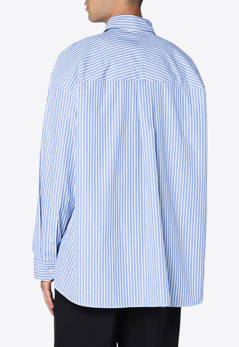 Studio Nicholson Striped Long-Sleeved Shirt Light Blue LOCHE1164/P_STUNI-PO