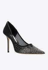 Love 100 Crystal-Embellished Pumps Jimmy Choo LOVE 100 NYT BLACK/BLACK