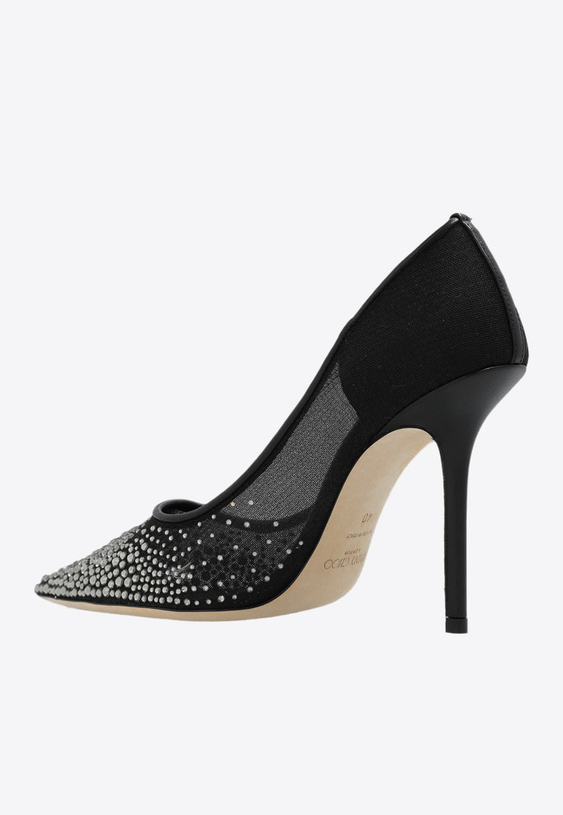 Love 100 Crystal-Embellished Pumps Jimmy Choo LOVE 100 NYT BLACK/BLACK