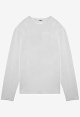 Tekla Logo Plaque Long-Sleeved T-shirt White LTSH-WHCO/P_TEKLA-WHT