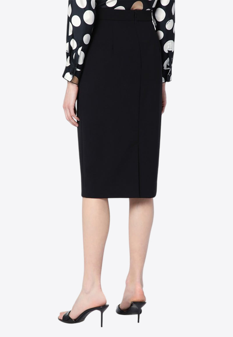 Max Mara Lubiana Midi Pencil Skirt Black LUBIANACO/P_MAXM-004