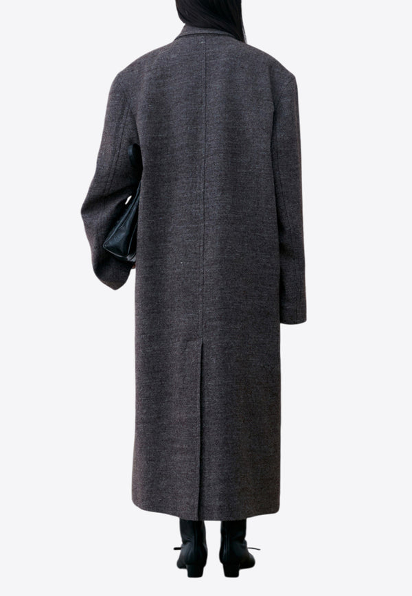 LOW CLASSIC Wool Oversized Long Coat LW243CT11_GRGREY