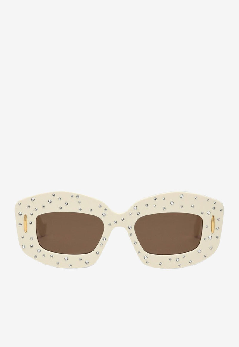 Loewe Anagram Strass Cat-Eye Sunglasses Brown LW4114ISPVC/Q_LOEW-4925E