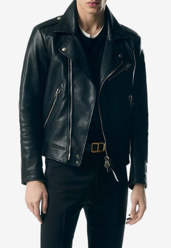 Tom Ford Leather Biker Jacket LXR004-LMG001S23 LB999