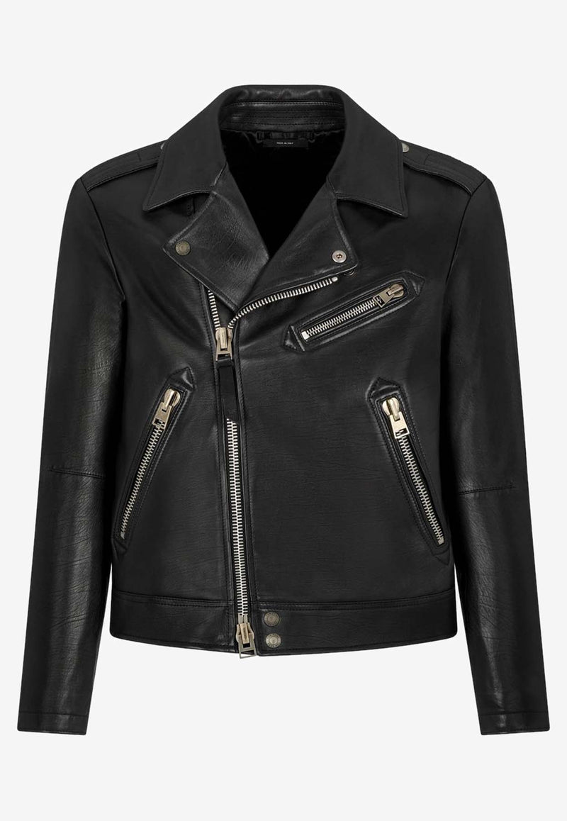 Tom Ford Leather Biker Jacket LXR004-LMG001S23 LB999