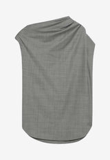 Loulou Studio Asymmetrical Wool Top Gray LYRAWO/Q_LOULO-AN