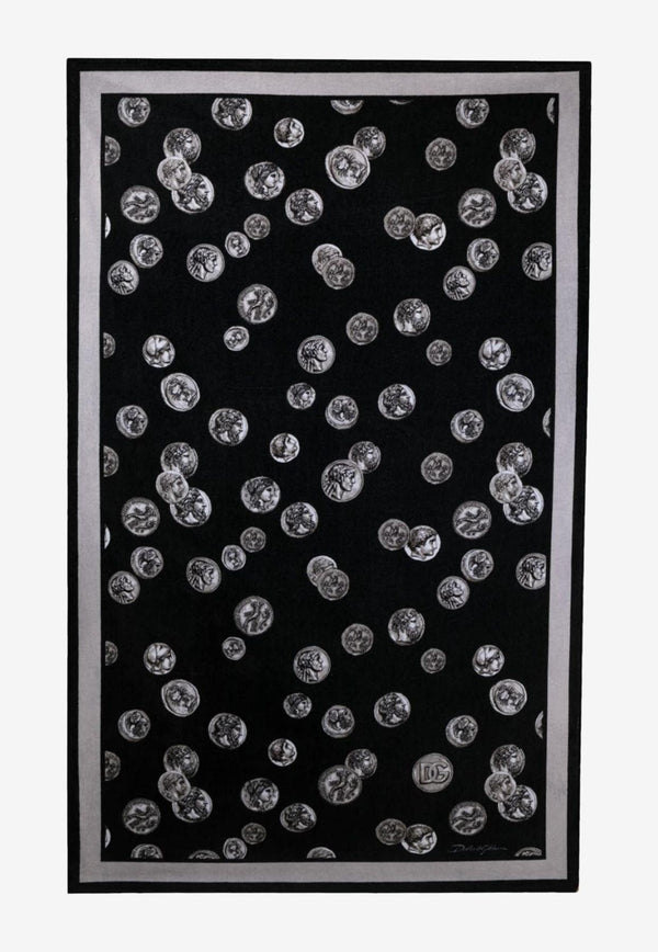 Dolce 
Gabbana Coin Print Beach Towel M0A00T HI78O HN4RC Multicolor