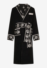 Dolce 
Gabbana Coin Print Bathrobe M0A25T ONN58 N0000 Black