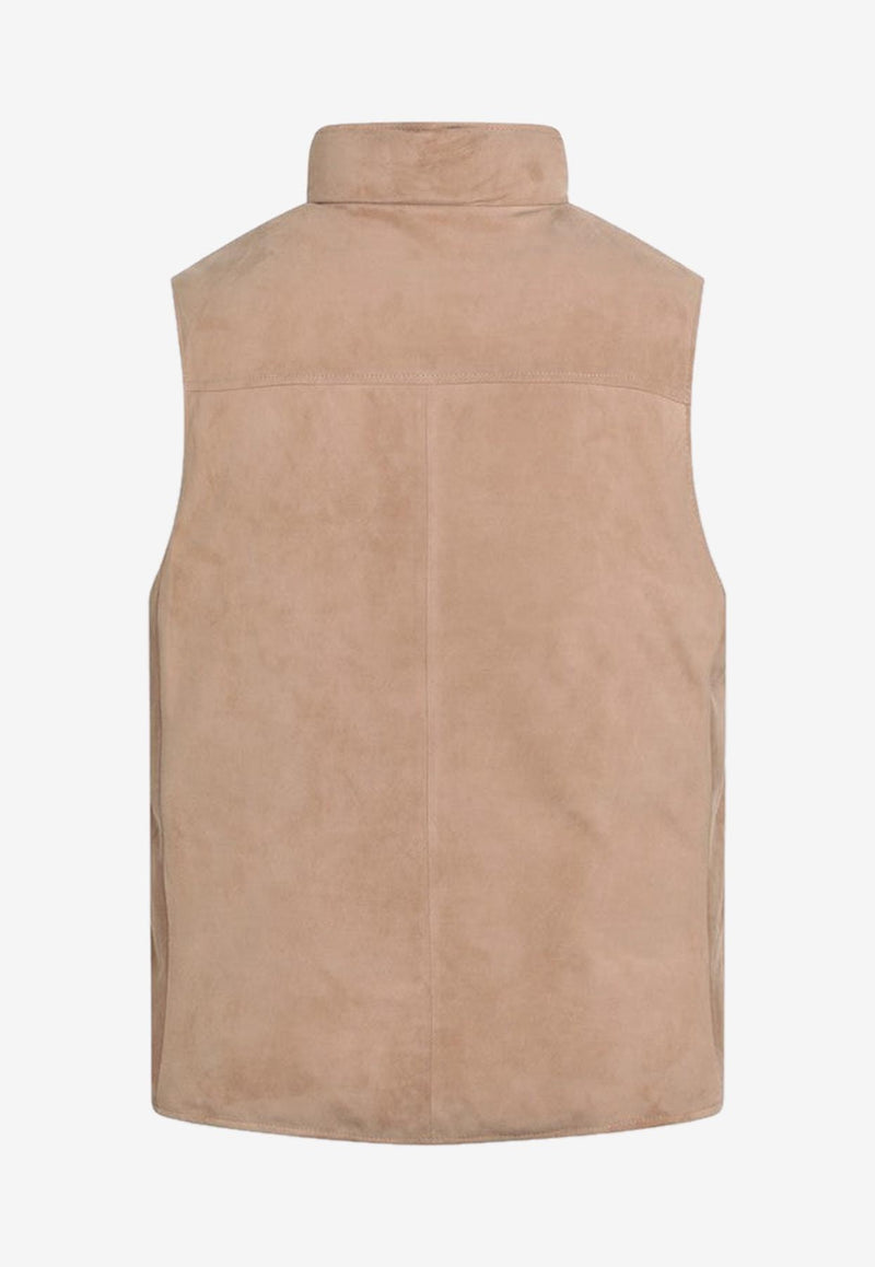 Brunello Cucinelli Padded Suede Vest Beige M0PCL2013LE/P_CUCIN-CRI25