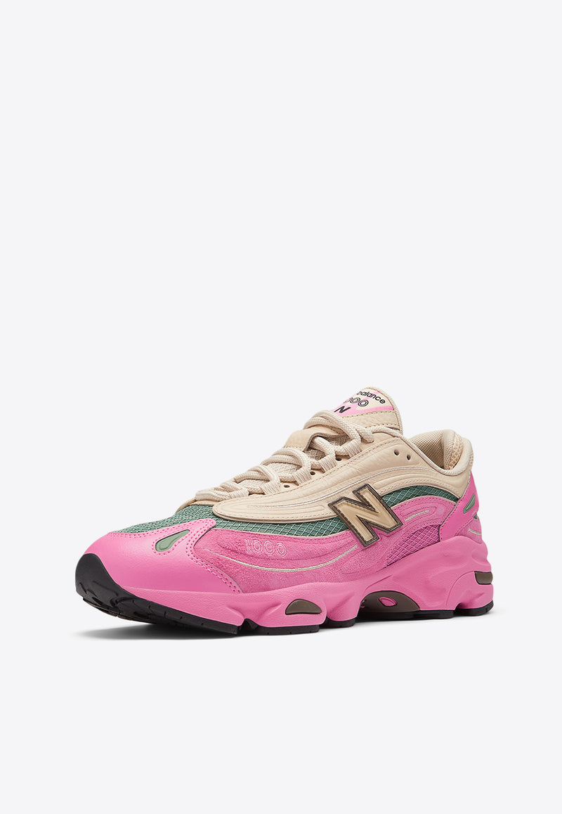 New Balance 1000 Low-Top Sneakers in Real Pink with Sandstone Pink M1000MC