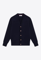 Brunello Cucinelli V-neck Cashmere Cardigan Navy M22707006WS/P_CUCIN-CW425