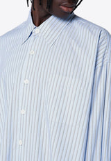 Our Legacy Striped Borrowed Long-Sleeved Shirt Light Blue M4242BBDCO/P_OLEGA-BD