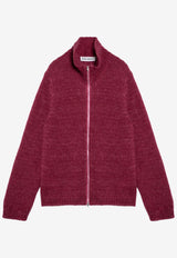 Our Legacy Zip-Up Mohair Blend Cardigan Ruby M4243FUWO/P_OLEGA-UR