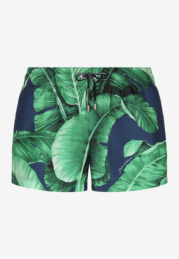 Dolce 
Gabbana Banana Tree Print Swim Shorts Green M4A06T ISMF5 H4005