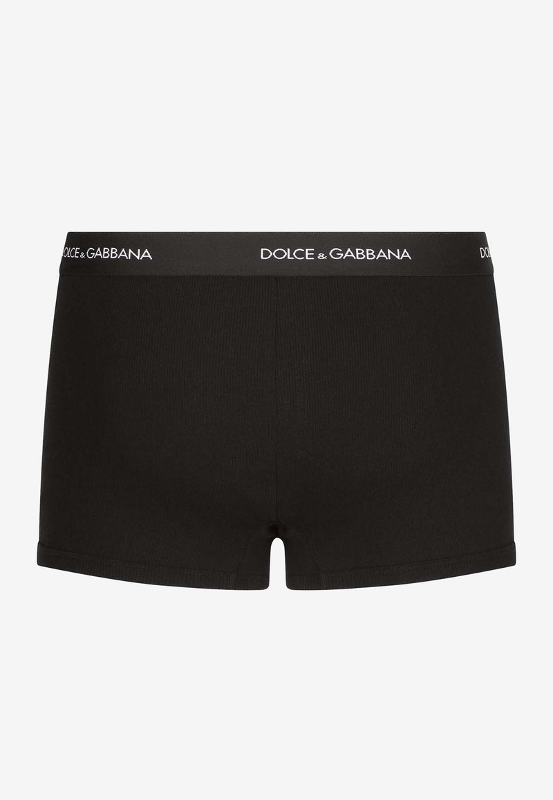 Dolce 
Gabbana Logo Waistband Fine-Rib Boxers Black M4C13J ONN96 N0000