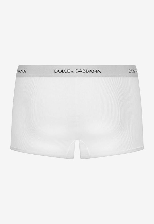 Dolce 
Gabbana Logo Waistband Fine-Rib Boxers White M4C13J ONN96 W0800