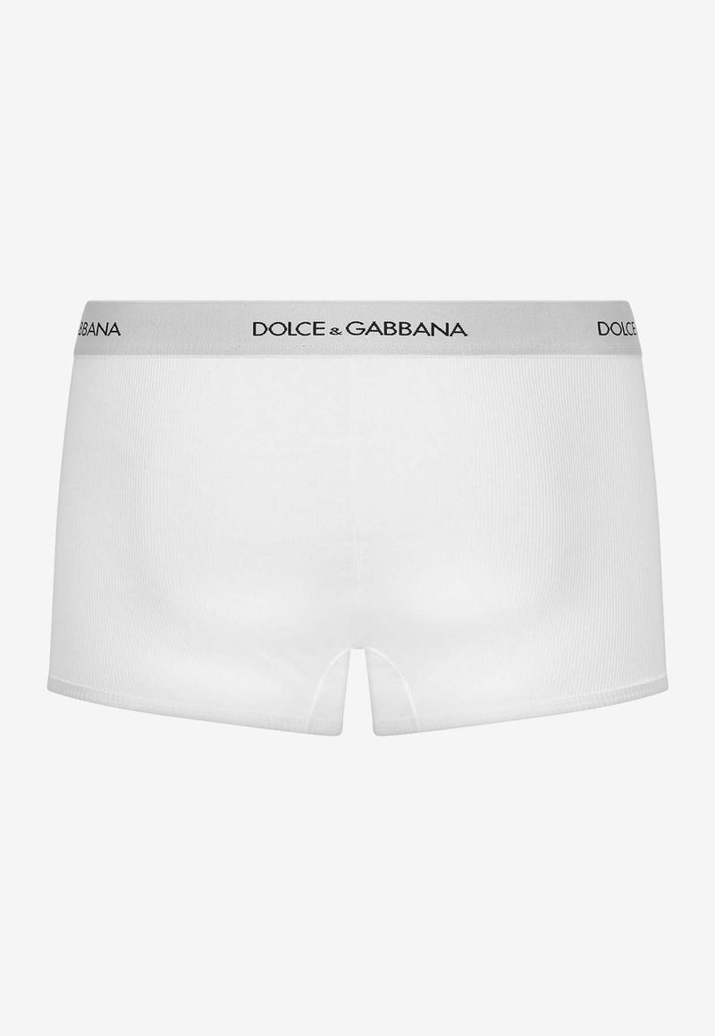 Dolce 
Gabbana Logo Waistband Fine-Rib Boxers White M4C13J ONN96 W0800