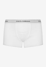 Dolce 
Gabbana Logo Waistband Fine-Rib Boxers White M4C13J ONN96 W0800