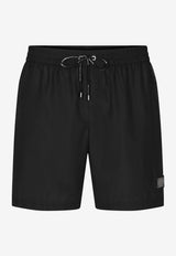 Dolce 
Gabbana Logo Plaque Swim Shorts Black M4E45T ONO06 N0000