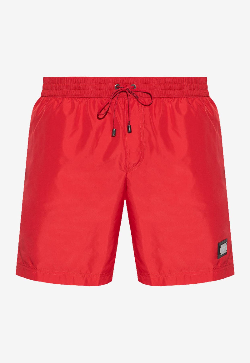 Dolce 
Gabbana Logo Tag Swim Shorts M4E45T ONO06 R0026 Red