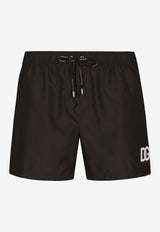 Dolce 
Gabbana DG Logo Patch Swim Shorts Brown M4F29T FUSFW M3927