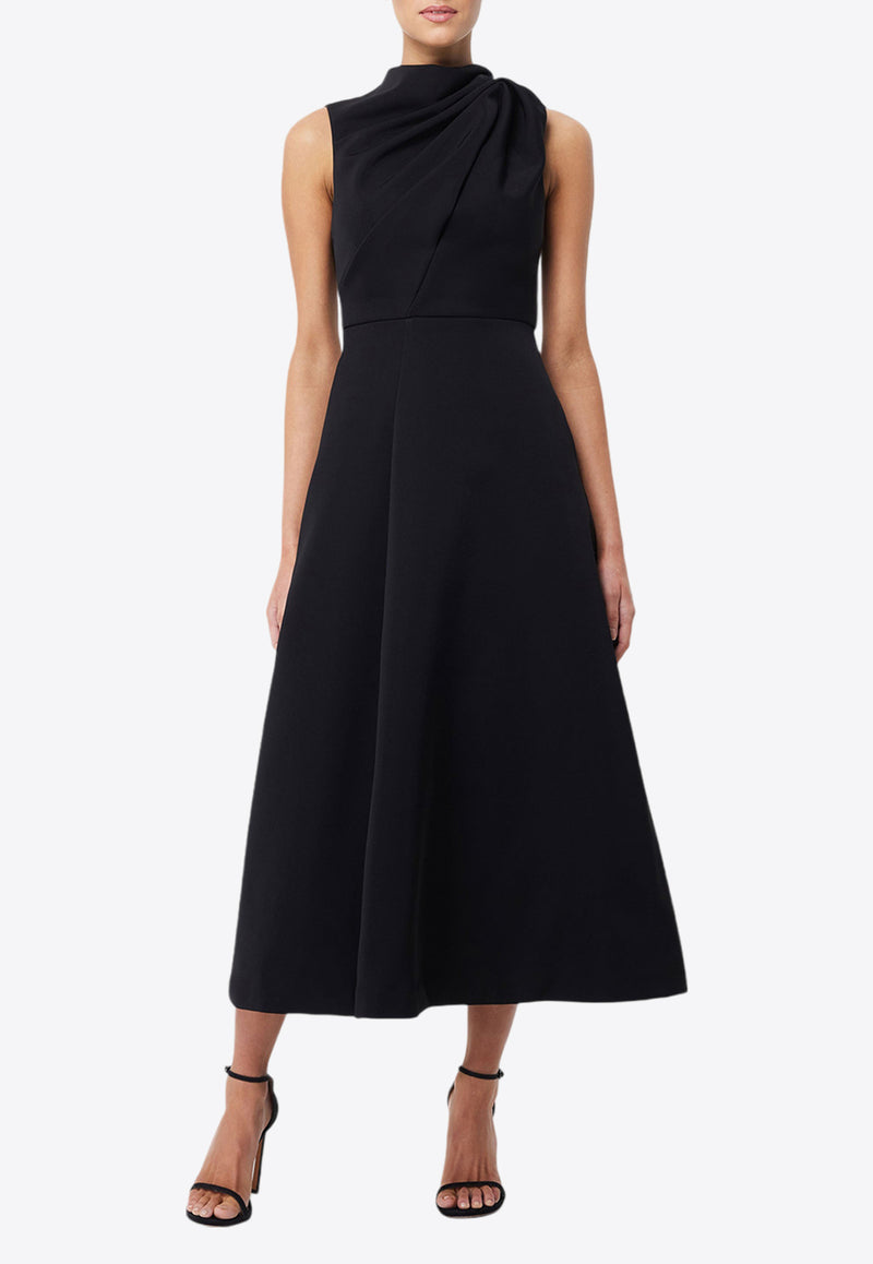 Mossman Cosmic Drape Midi Dress Black M93857BLACK