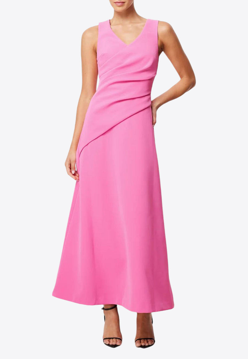 Mossman Remedy Draped V-neck Maxi Dress Pink M95979PINK