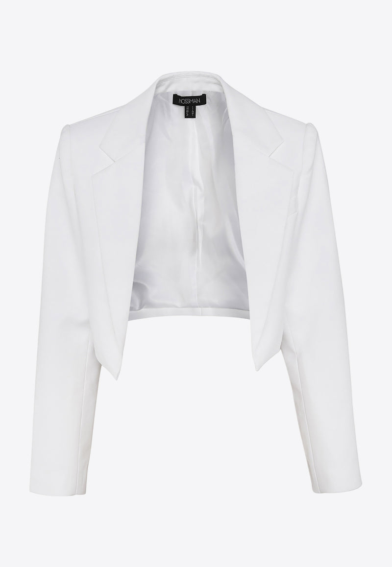 Mossman Foresight Single-Breasted Cropped Blazer White M96060WHITE