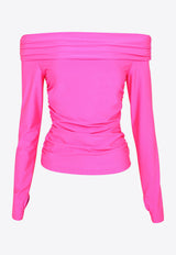 Mossman Power Trip Off-Shoulder Top Fuchsia M96074FUCHSIA