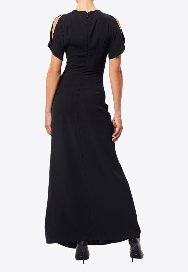 Mossman No Remorse Ruched Maxi Dress Black M96423BLACK