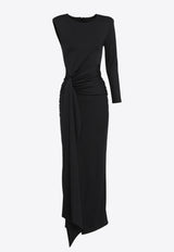 Mossman Power Trip Draped Maxi Dress Black M96512BLACK