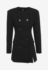 Mossman In Motion Double-Breasted Mini Blazer Dress Black M96516BLACK