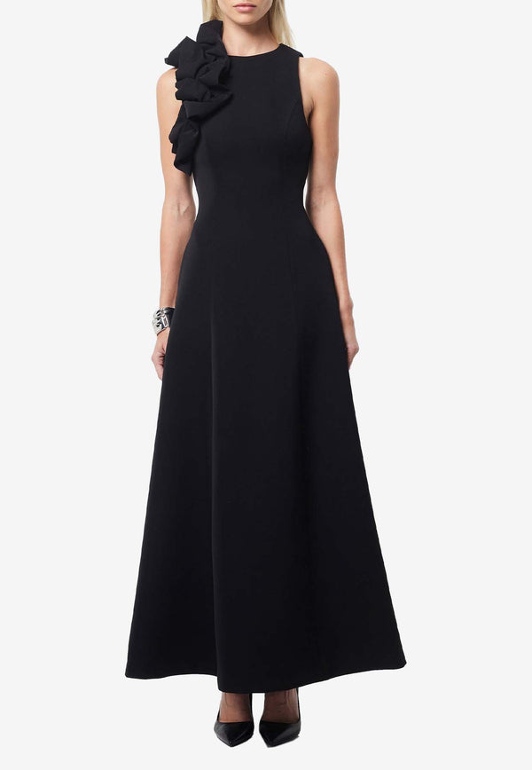 Mossman Ellipse Ruffled Maxi Dress Black M96695BLACK