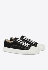 Moschino Edge Low-Top Canvas Sneakers Black MA15053G1MMW000A CANVAS NERO