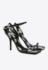 Moschino Daisy 100 Printed Sandals Black MA1655AC1MMKA00A DAISY NERO