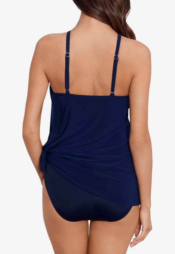 Magicsuit Parker Knotted One-Piece Swimsuit Navy