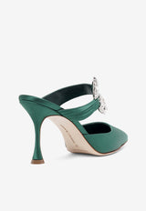 Maidugura 90 Satin Mules Manolo Blahnik MAIDUGURA 90 GREEN 3014 1663-0011