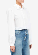 MM6 Maison Margiela Back Slit Cropped Shirt White