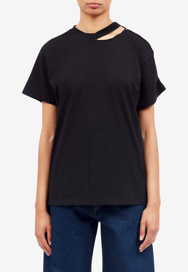 MM6 Maison Margiela Cut-Out Short-Sleeved T-shirt Black