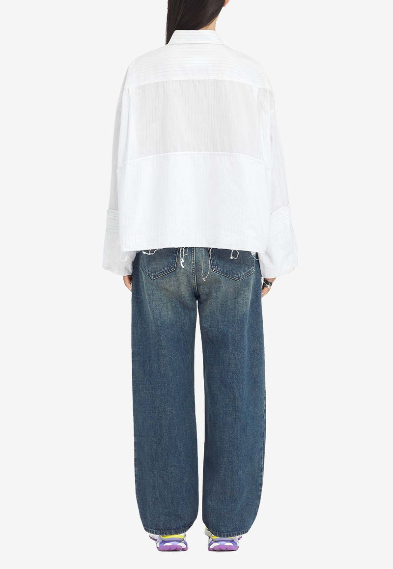 MM6 Maison Margiela Long-Sleeved Striped Shirt White