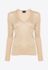 Tom Ford V-neck Knitted Sweater MAK1287-YAX623 JB750