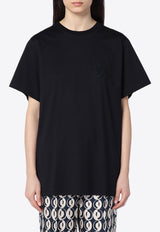 Max Mara Mango Embroidered Logo T-shirt Black MANGOCO/P_MAXM-002