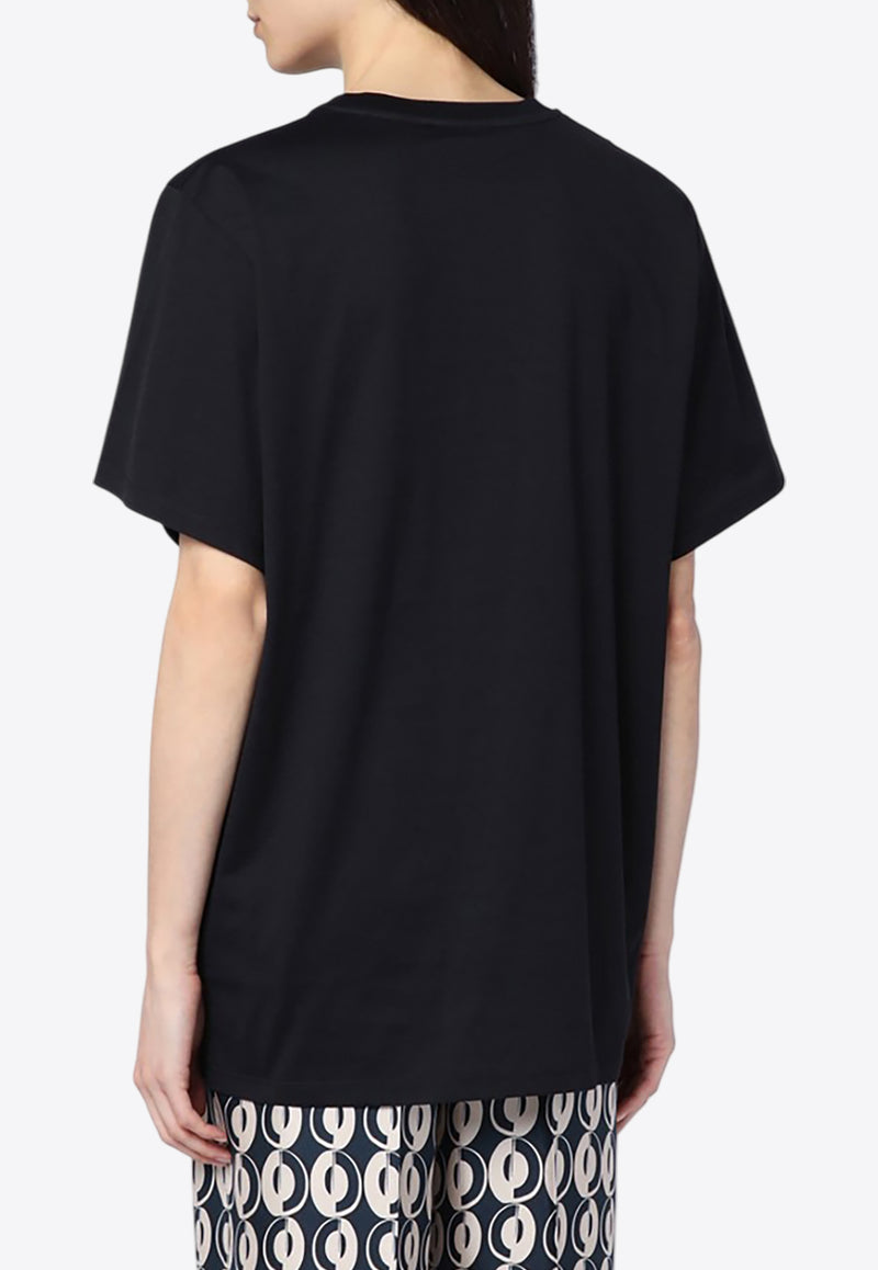 Max Mara Mango Embroidered Logo T-shirt Black MANGOCO/P_MAXM-002