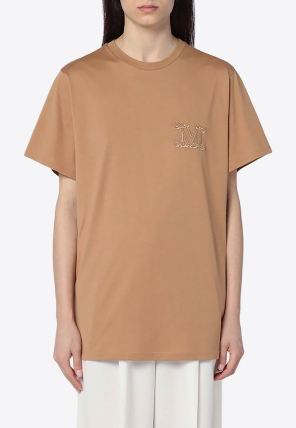 Max Mara Mango Oversized Monogram T-shirt Beige MANGOCO/P_MAXM-003