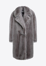 Sportmax Manico Single-Breasted Faux Fur Coat Gray MANICOPL/P_SPORM-001