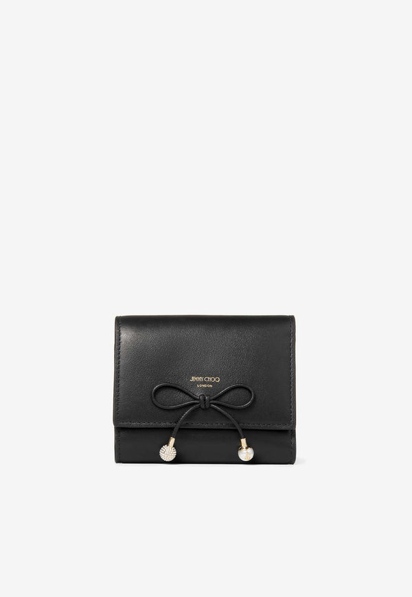 Jimmy Choo Marinda Leather Wallet MARINDA KHY BLACK/MACARON/LIGHT GOLD